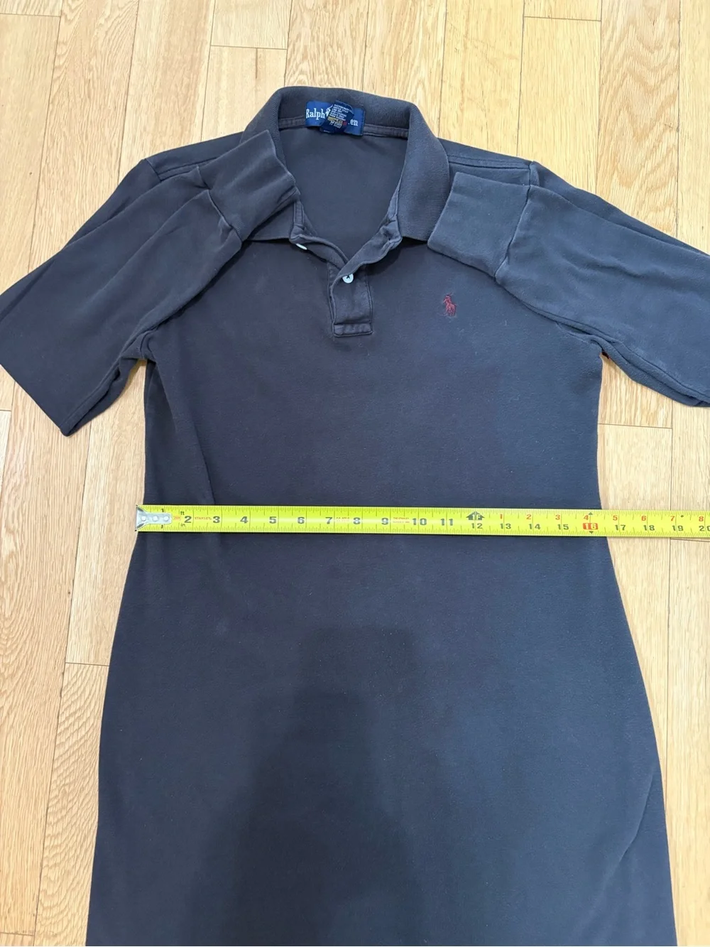 Polo Ralph Lauren Girls Large L Grey Long Sleeve Polo Dress Preppy Sporty Prep